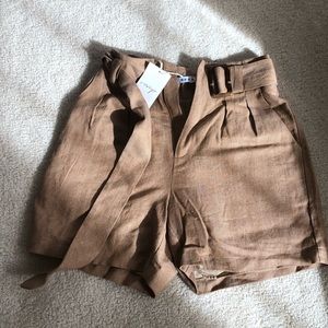 High waisted shorts with belt detailing NWT